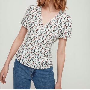 Aritzia Little Moon Floral Blouse